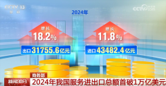 初次冲破1万亿美元 立异高！数字清点2024年我国